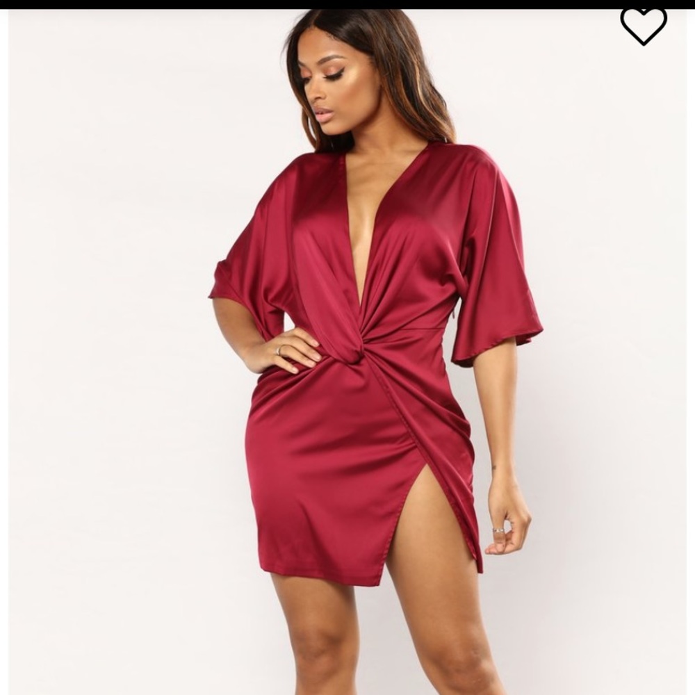 Fashion Nova “Suga Mama Satin” Dress New with tags